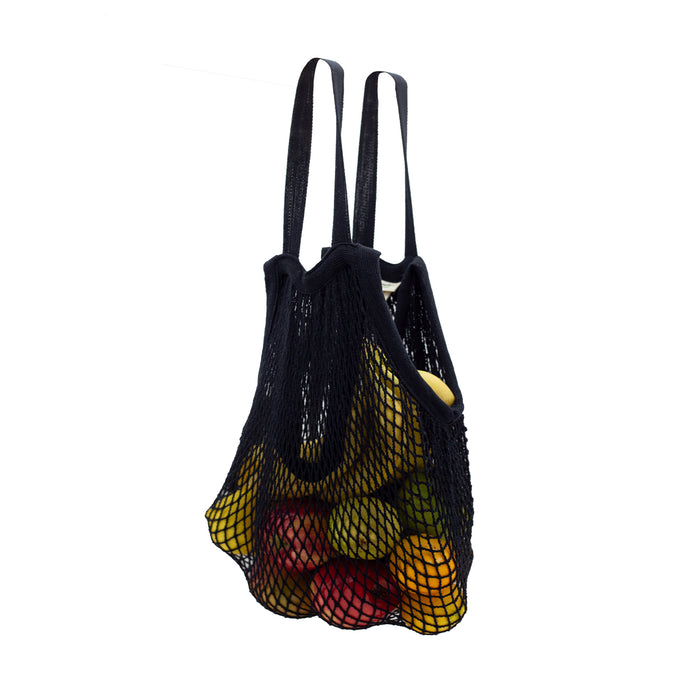 REUSABLE MARKET STRING BAG (BLACK & NATURAL)