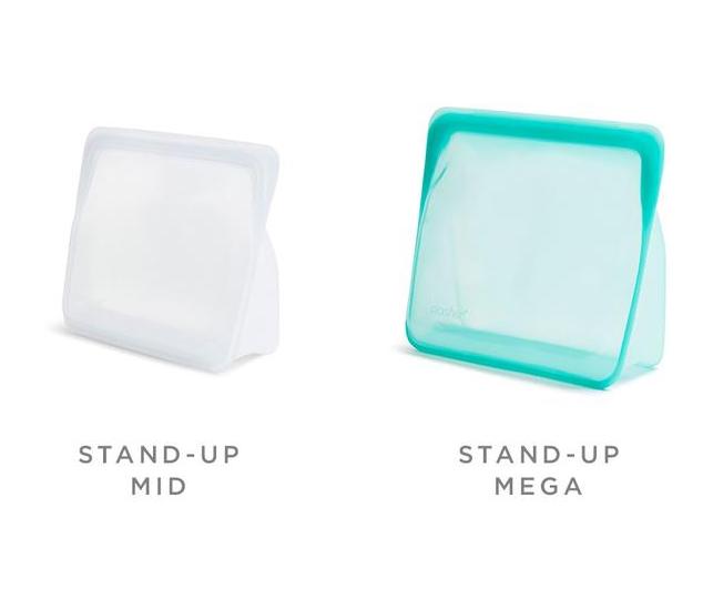 Stasher Stand-up Mid Bag in Clear | Silicone