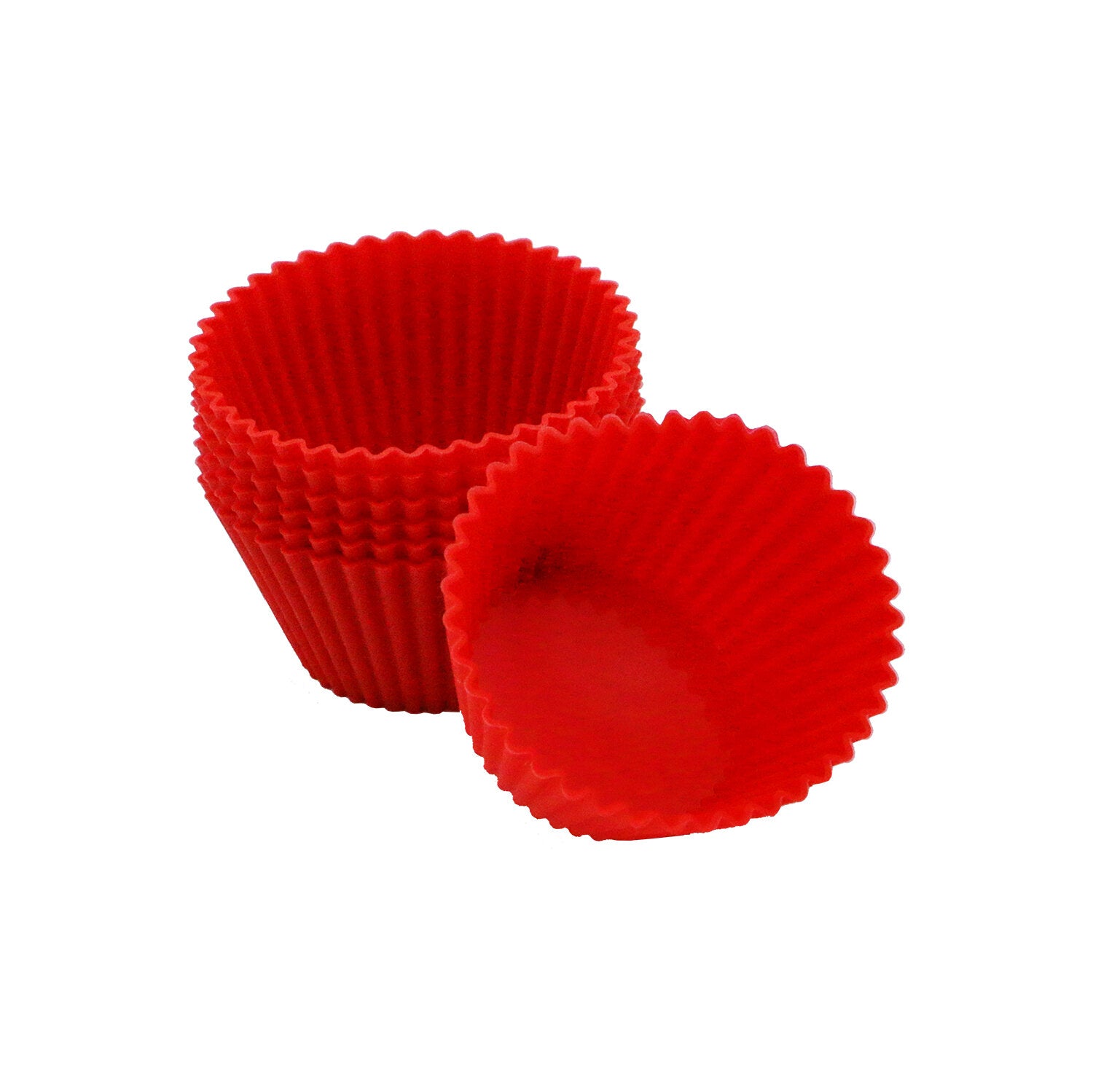 12 Reusable Silicone Baking Cups Cupcake Liners--Vibrant, Flexible Molds